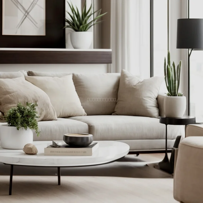 Salon contemporain décoré avec goût à Meilen